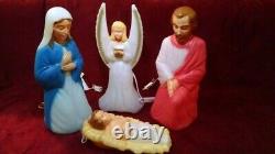 Nativity 11 piece Miniature Nativity Set Lighted Blow Mold Christmas Decoration