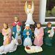 Nativity 8 Piece Miniature Nativity 20 Set Lighted Blow Mold Christmas Tabletop