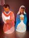 Nativity General Foam 2 Piece Set 28 Lighted Blow Mold Mary Joseph Beautiful