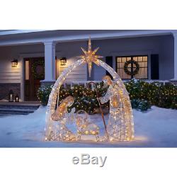 Nativity Scene 5.5ft Led Light Yard Outdoor Indoor Holiday Christmas ...