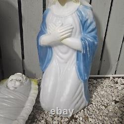 Nativity Set Blow Mold 28'' Mary Joseph Jesus Pan Asian Creations 3 Piece