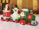 New 11 Ft Train Scene Lighted Inflatable Santa Snowman Penguin Christmas 5.6