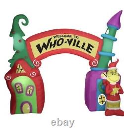 New 12 ft LED Airblown Dr. Seuss Grinch Blow Up Who-Ville Arch Inflatable Xmas