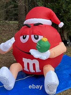 New 2010 Gemmy 5' M & M Christmas Lighted Airblown Inflatable Blow-up