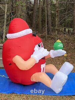 New 2010 Gemmy 5' M & M Christmas Lighted Airblown Inflatable Blow-up