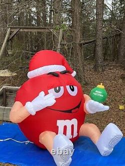 New 2010 Gemmy 5' M & M Christmas Lighted Airblown Inflatable Blow-up