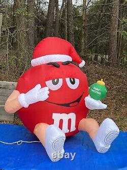 New 2010 Gemmy 5' M & M Christmas Lighted Airblown Inflatable Blow-up