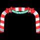 New 23 Ft X 15 Inflatable Lighted Giant Candy Cane Archway Merry Christmas Bows