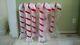 New 32 Christmas Candy Cane Blow Mold, White With Red Stripes (lot Of 6)