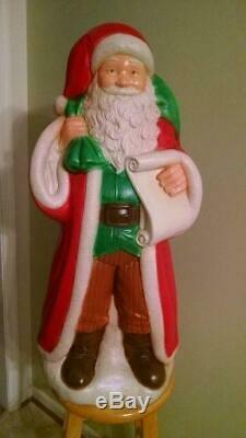 New 32 Old World Santa Lighted Blow Mold Christmas Yard Decoration