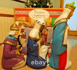 New 36 General Foam Wise Men Nativity Set Christmas Blow Mold Light Up Yard