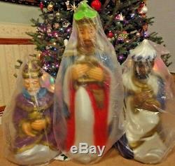 New 36 General Foam Wisemen Kings Nativity Christmas Blow Mold Light Yard Decor