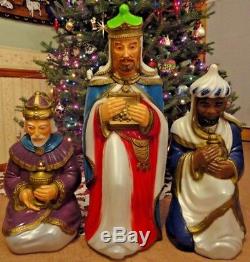 New 36 General Foam Wisemen Kings Nativity Christmas Blow Mold Light Yard Decor