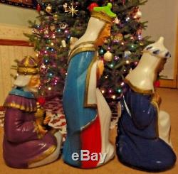 New 36 General Foam Wisemen Kings Nativity Christmas Blow Mold Light Yard Decor