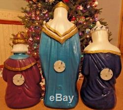 New 36 General Foam Wisemen Kings Nativity Christmas Blow Mold Light Yard Decor