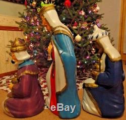 New 36 General Foam Wisemen Kings Nativity Christmas Blow Mold Light Yard Decor