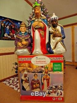 New 36 General Foam Wisemen Kings Nativity Christmas Blow Mold Light Yard Decor