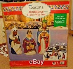 New 36 General Foam Wisemen Kings Nativity Christmas Blow Mold Light Yard Decor