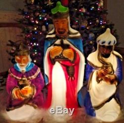 New 36 General Foam Wisemen Kings Nativity Christmas Blow Mold Light Yard Decor