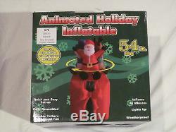 New 54 Airblown Animated Santa Snowman Reindeer Present Inflatable Outdoor Yard