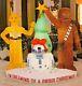 New 6 Ft Tall Gemmy Christmas Tree Star Wars Chewbacca C3po R2d2 Led Inflatable