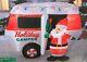 New 6' Holiday Camper Airblown Inflatable Lighted Christmas Trailer Santa Gemmy