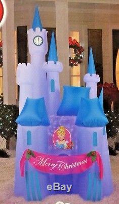 New 8 Ft Tall Christmas Disney Cinderella's Castle Projection Inflatable Gemmy