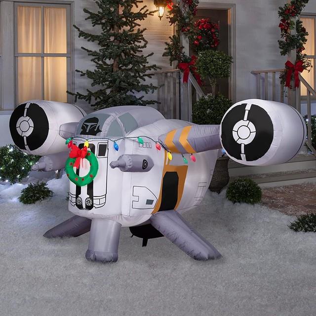 New 8 Ft Wide Christmas Star Wars Disney The Mandalorian Razor Crest Inflatable