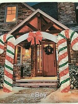 New Candy Cane Lighted Arch Christmas Holiday Outdoor Decoration