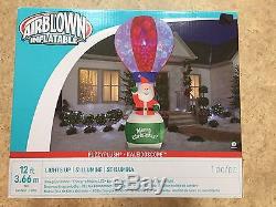New Christmas 12' Santa in Hot Air Balloon Lighted Airblown/Inflatable by Gemmy