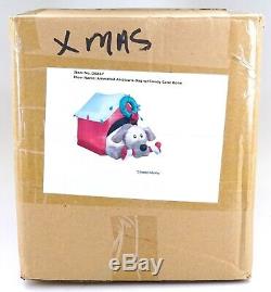 New Christmas Gemmy Airblown Inflatables Animated Dog With Candy Cane Bone
