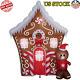 New Christmas Inflatable Gingerbread House Yard Decor 8.5ft Light Up Scene