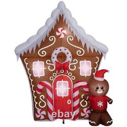 New Christmas Inflatable Gingerbread House Yard Decor 8.5ft Light Up Scene