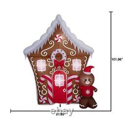 New Christmas Inflatable Gingerbread House Yard Decor 8.5ft Light Up Scene