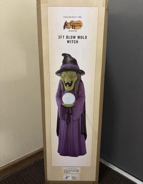 New Cracker Barrel Witch Blow Mold Halloween 2024 3ft Sold Out