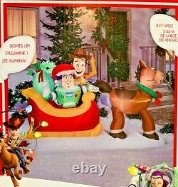New Disney Pixar 8 Ft Long Toy Story Woody Buzz Christmas Gemmy Inflatable