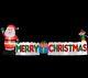 New Gemmy 12 Ft Long Inflatable Merry Christmas Sign Elf Santa Lights Up Decor