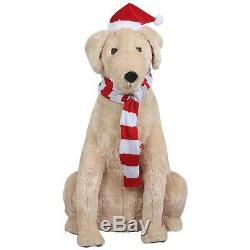 New! Gemmy 34 in. Christmas Animated Life Size Dog Golden Retriever