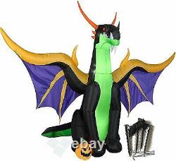 New Gemmy Halloween 13.5 ft Giant Winged Dragon Airblown Inflatable