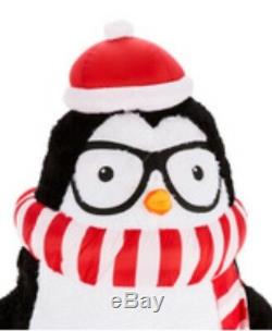 New Giant 8.5 Ft Tall Christmas Penguin Santa Hat Glasses Inflatable By Gemmy