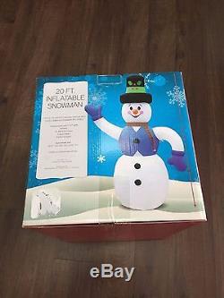 New Gigantic 20 Foot Tall Christmas Lighted Snowman Inflatable Yard Decoration