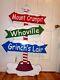 New Grinch Mt. Crumpit, Whoville Pole Sign Christmas Yard Art Decor