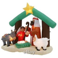 New Holy Family Nativity Scene Jesus Mary Gemmy Christmas Airblown Inflatable