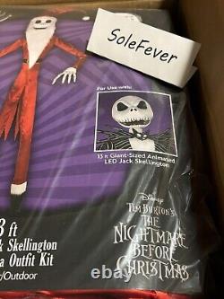 New Home Depot 13 ft. Giant Sized Jack Skellington Santa Outfit Kit / Costume