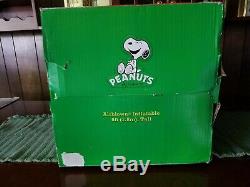 New Retaired Gemmy Christmas Animated Airblown Inflatable Peanuts Globe Rare