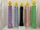 New Vintage 35-inch Tall, Rare Union Products Birthday Candle Blow Molds/set 1