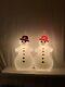 New, Vintage, Two Lighted Gingerbread Snowmen, Union Products Holiday Blow Molds