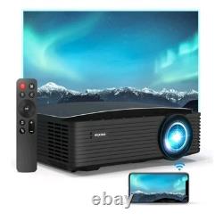 NexiGo PJ20 Outdoor Projector, Movie Projector with WiFi and Bluetooth, Black