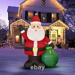 Nifti Nest 6 Ft Christmas Inflatable Decorations, Happy Santa Claus with Gift