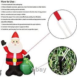 Nifti Nest 6 Ft Christmas Inflatable Decorations, Happy Santa Claus with Gift